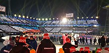 The Philippine delegation and flag being featured during the opening ceremony. Opening Ceremony Pyeongchang 2018 Steven Williams.jpg