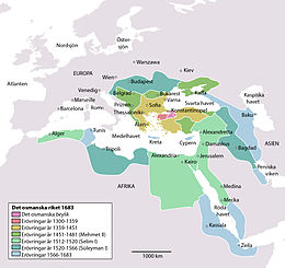 Osmanska rikets läge
