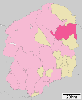 Situering van Otawara in de prefectuur  Tochigi