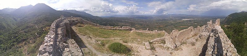 File:Panorama from the top of Villehardouin's Castle, Mystras, Greece (2017).jpg