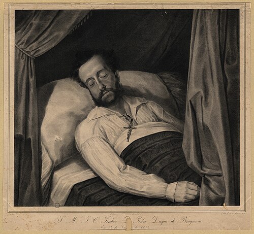 Pedro on his deathbed, 1834