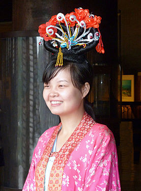 Souriant accueil sur le Tombeaux des Ming, à Pékin, Chine