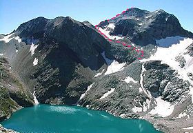 Pic de Royo : montagne de gauche, sommet du centre.