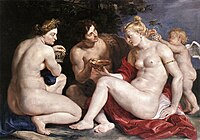 Venuso, Kupido, Bakĥo kaj Cereso, 1612