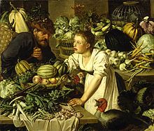 Pieter Cornelisz van Rijck - Market scene with two figures 1622.jpg