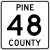 Pine County Yolu 48 MN.svg