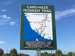 Karte des Cape Haze Pioneer Trail