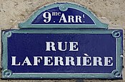 Plaque Rue Laferrière - Paris IX (FR75) - 2021-06-27 - 1.jpg