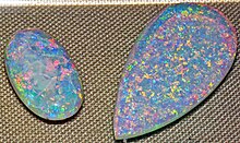 Cut and polished opals Precious opal (Australia) 1 (27064229482).jpg