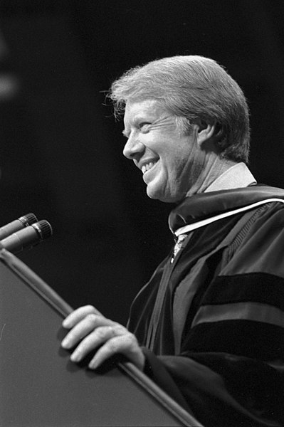 File:President Jimmy Carter Delivering Key Note Address at the University of Notre Dame.jpg