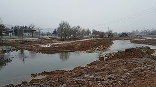 Neue Schlängelung des Flussbetts