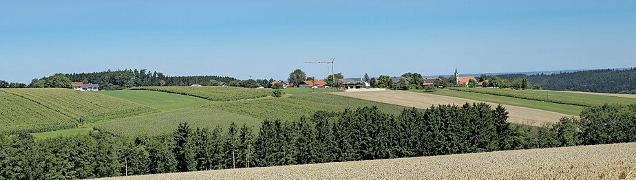 Panorama: Riedbach von Südsüdwest