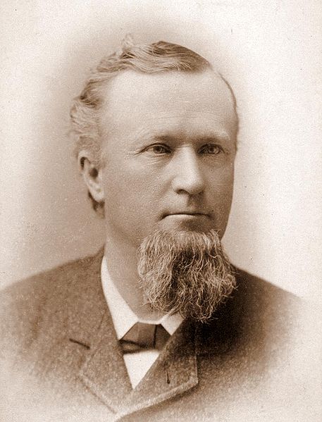 Robert Maclay Widney, founder of the university, photographed in 1885.