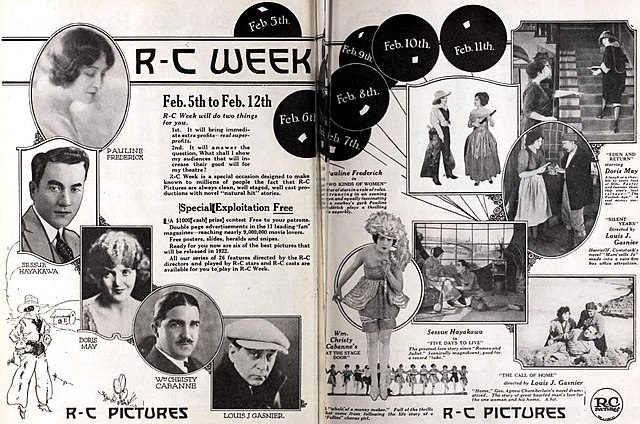December 1921 Robertson-Cole ad, featuring Pauline Frederick and Sessue Hayakawa