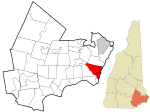 Rockingham County New Hampshire incorporated and unincorporated areas Hampton highlighted.svg