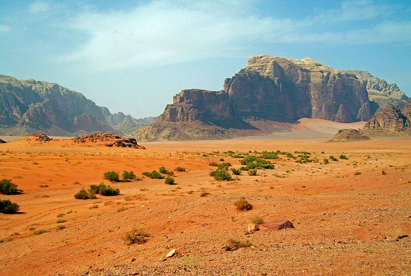 File:Rocky desert scene in Wadi Rum.jpg