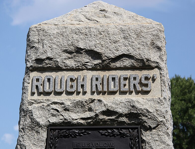 File:Rough Riders Monument - closeup top - Arlington National Cemetery - 2011.JPG