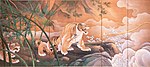 Ryūko-zu Byōbu von Hashimoto Gahō (Teil des Tigers) .jpg