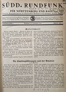 Programmzeitschrift von 1924 (Quelle: Wikimedia)