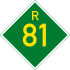 Provinsiale roete R81 shield