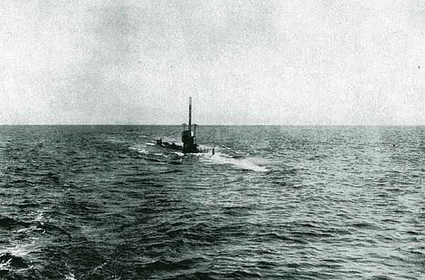 SM U-35 on the surface in the Mediterranean