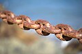 English: Close-up on links of a safety chain in the Presidio, San Francisco, California