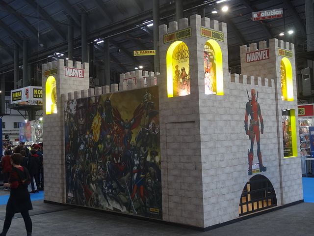 Panini Comics booth at the 2017 "Saló del Còmic de Barcelona" (Barcelona Comic Convention)