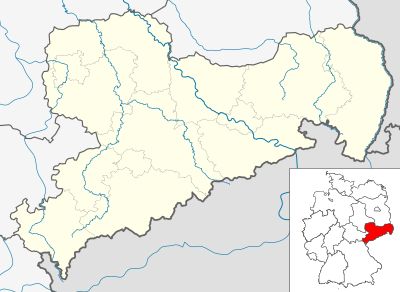 Mapa de localización de Sajonia