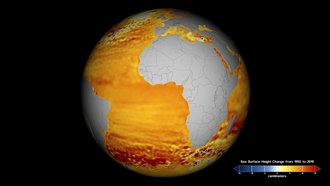 پرونده: تغییر ارتفاع سطح دریا از 1992 به 2019. webm