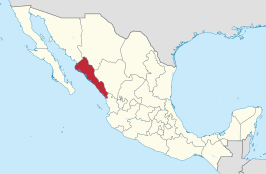 Kaart van Estado Libre y Soberano de Sinaloa