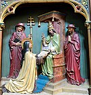 Sainte Colette avec le pape, aile d'un retable de l'église Sainte-Colette (nl) de Gand.