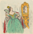 Le Miroir magique et la méchante reine, la méchante belle-mère de Blanche-Neige (traduction islandaise du conte, 1852).
