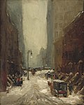 Robert Henri, Snow in New York, 1902, Ulusal Sanat Galerisi Washington, DC