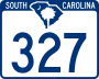 South Carolina Highway 327 marker