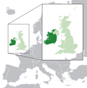 Kart over Sør-Irland
