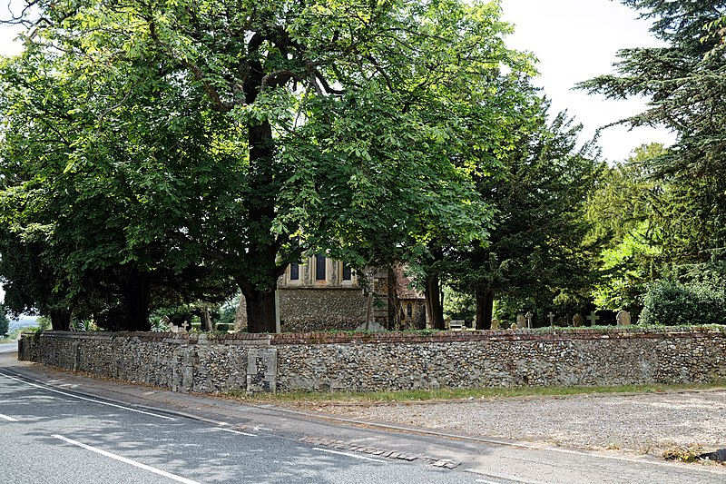 File:St Alban the Martyr's Church, Coopersale churchyard wall.jpg