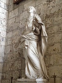 Statue of Saint Cecile by Clodion (1777) in the Chapel Saint-Nicolas (north side)