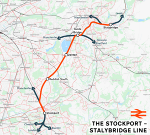 300px stockport to stalybridge line map