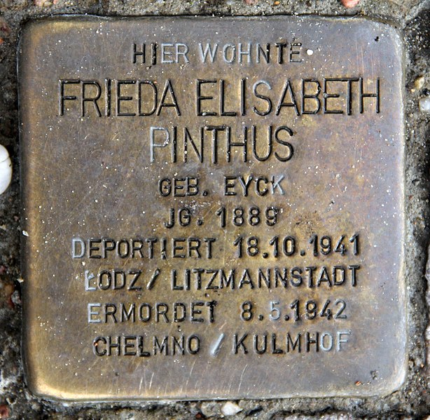 Datei:Stolperstein Bundesplatz 2 (Wilmd) Frieda Elisabeth Pinthus.jpg