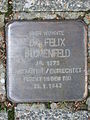 Stolperstein für Felix Blumenfeld vor dessen letzten Wohnhaus