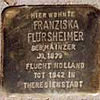 Stolperstein Neumannstraße 36 pentru aprobarea Franziska Flörsheimer [bilet nr. 2013102810006014] acordat de Initiative Stolpersteine ​​Frankfurt am Main e.  V.