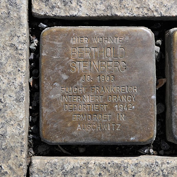 File:Stolperstein für Berthold Steinberg, Moritzstrasse 20, Chemnitz.JPG