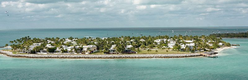 Sunset Key with Wisteria Island to the right