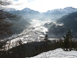 Skyline of Taibon Agordino