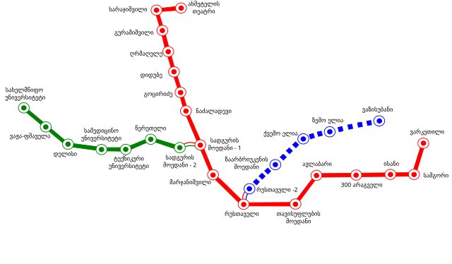 Карта метро в тбилиси