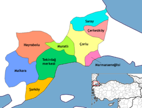 Localização de Tekirdağ