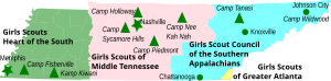 Tennessee Girl Scout Council map.svg