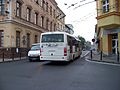 Čeština: Teplice, okres Teplice. Benešovo náměstí, Školní, autobus SOR TN 12A ev. č. 100 na lince 12. English: Teplice, Teplice District, Ústí nad Labem Region, Czech Republic. Benešovo náměstí and Školní street, a trolleybus SOR TN 12A no. 100. Camera location 50° 38′ 32.6″ N, 13° 49′ 33.5″ E    View all coordinates using: OpenStreetMap