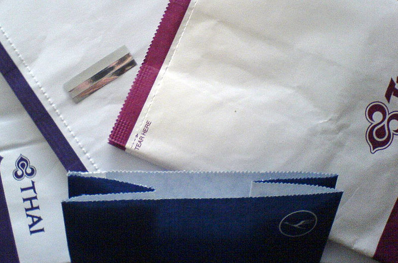 File:Thai and LH airsickness bags.jpg