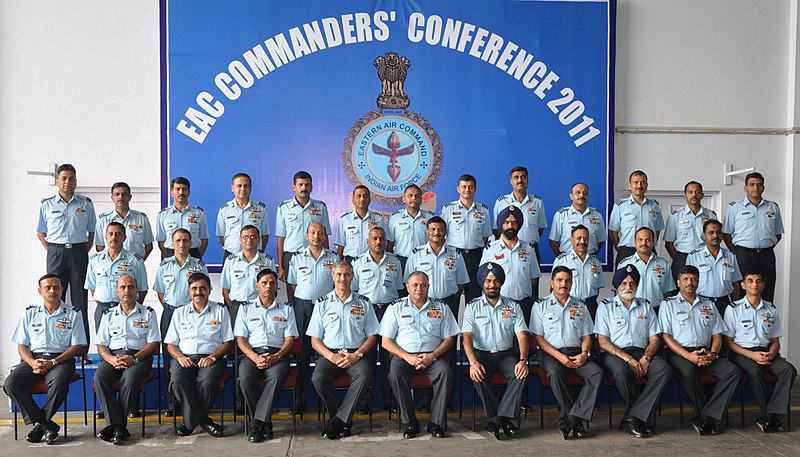 File:The Chief of the Air Staff; Air Chief Marshal P.V. Naik with the Commanders during the EAC Commanders Conference, at AF Station Bagdogra, West Bengal on June 29, 2011.jpg